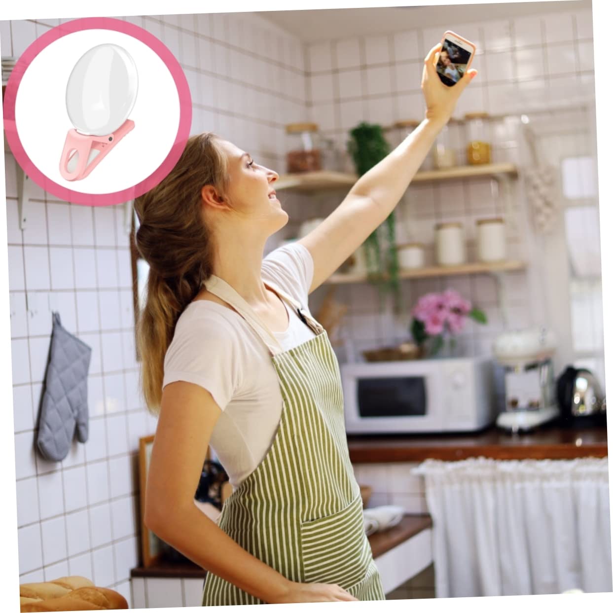 NAMOARLY Portable LED Fill Light for Live Streaming Photography Clip Camera Light for Night Video Light for Smartphones Tablets Laptops