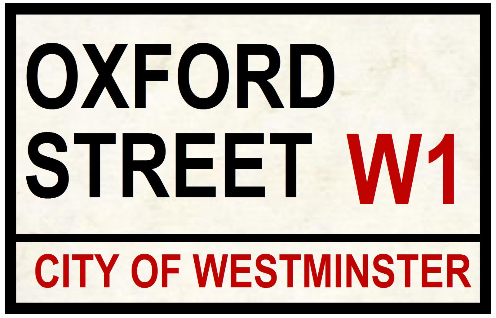 Yelacecca Street Road Signs Oxford Street Decoration Props Plaque 8X12 Inch