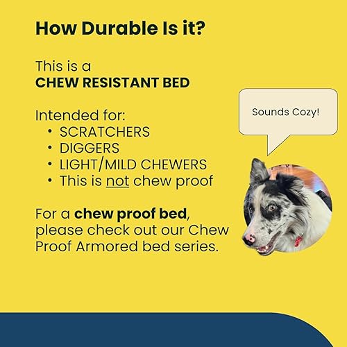 Miniatura 8 de K9 Ballistics Almohada rectangular resistente para perros medianos, funda extraíble, lavable, duradera y resistente al agua, cama para perro hecha