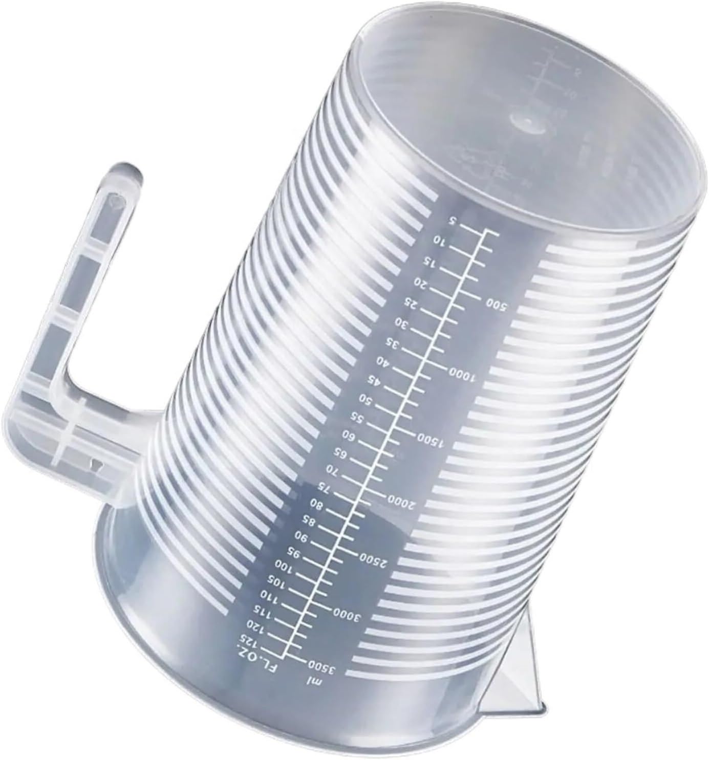Taza medidora graduada transparente con tapa, vaso mezclador de plástico de gran capacidad for uso en cocina y laboratorio, 1 ud.(1000ml(with a lid))