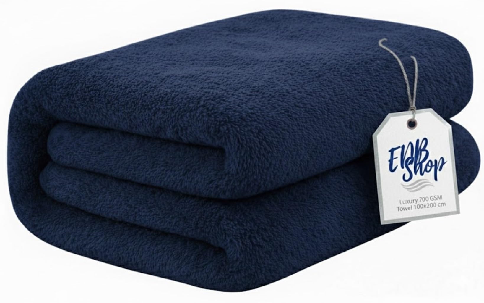 EDB Super Jumbo Big Bath Sheet Extra Large 100x200cm Super Soft 100% Egyptian Cotton Body Wrap Hotel Quality Luxury Towels 700-GSM (Navy)