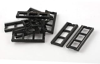 NEW LON0167 10Pcs Double Row Through Hole 64 Pin DIP IC Sockets Adapter Black(10Pcs zweireihig durch Loch 64 Pin DIP-IC-Sockel-Adapter schwarz