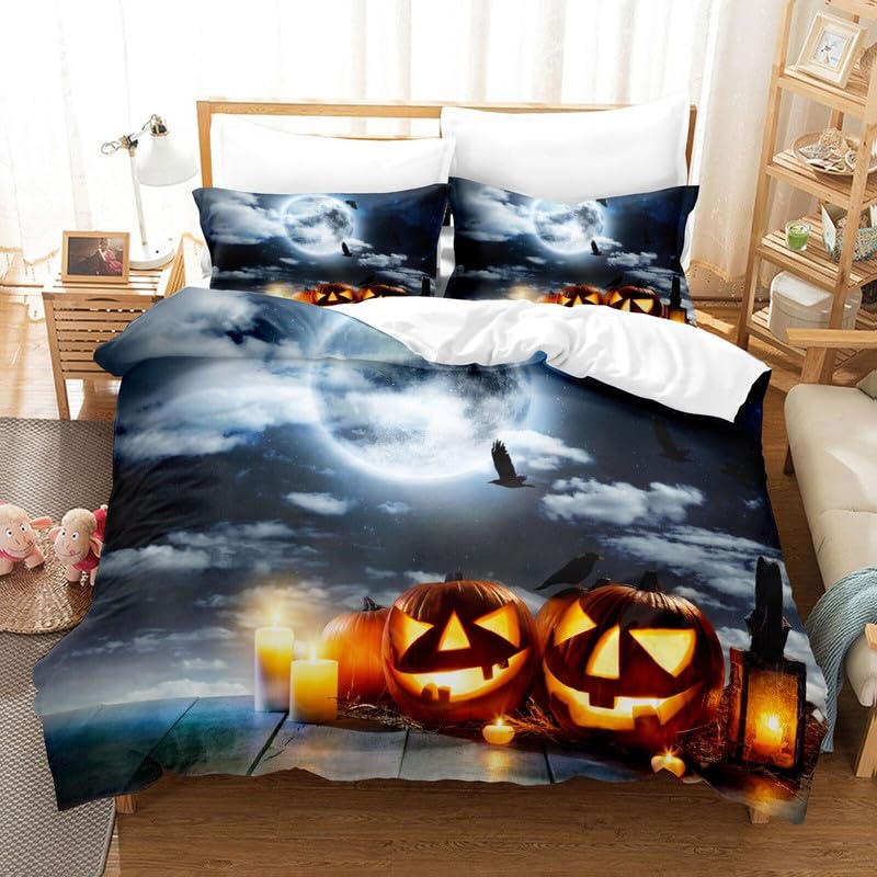 Housse de couette 140x200 Halloween pour une décoration de chambre frissonnante