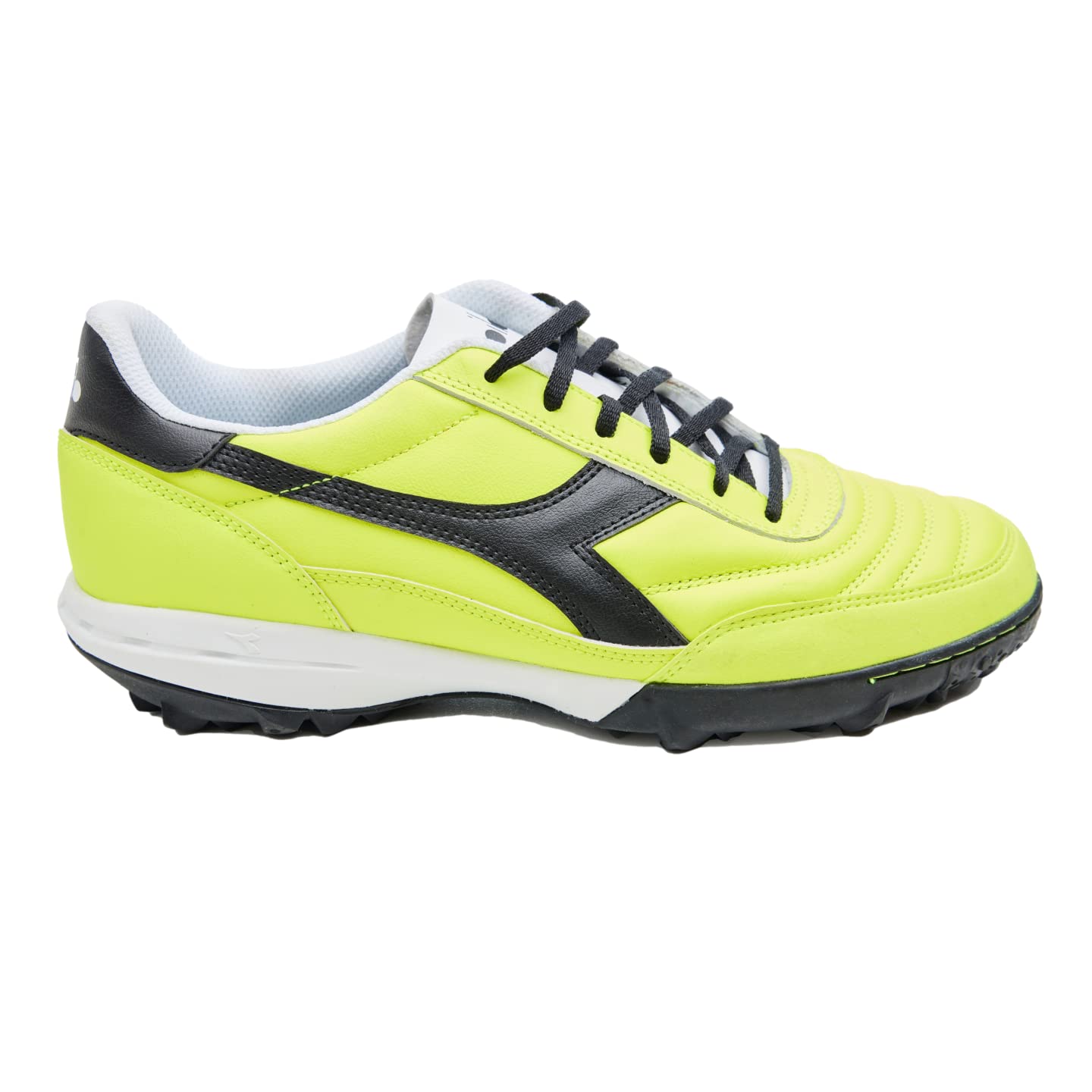 Diadora Calcetto LT Turf Soccer Shoes - Full Grain Leather, Enhanced Cushioning, Anti-Wear Rubber, Synthetic Turf, Optimal Traction and Stability