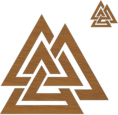 Miniatura 1 de Norse Viking Valknut - Plantilla reutilizable, resistente, flexible, de plástico transparente de 1 a 5.5 x 5.5 pulgadas, material de arte y