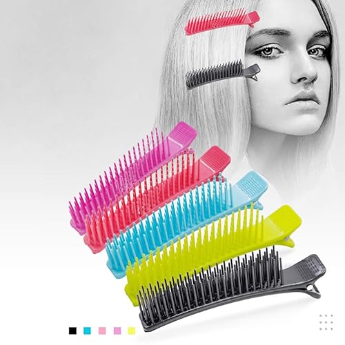 Miniatura 7 de Uonlytech 2 pinzas para el cabello para corte de peinado, pinzas de peluquería, pinzas para el cabello para mujeres y niñas, tamaño grande, color