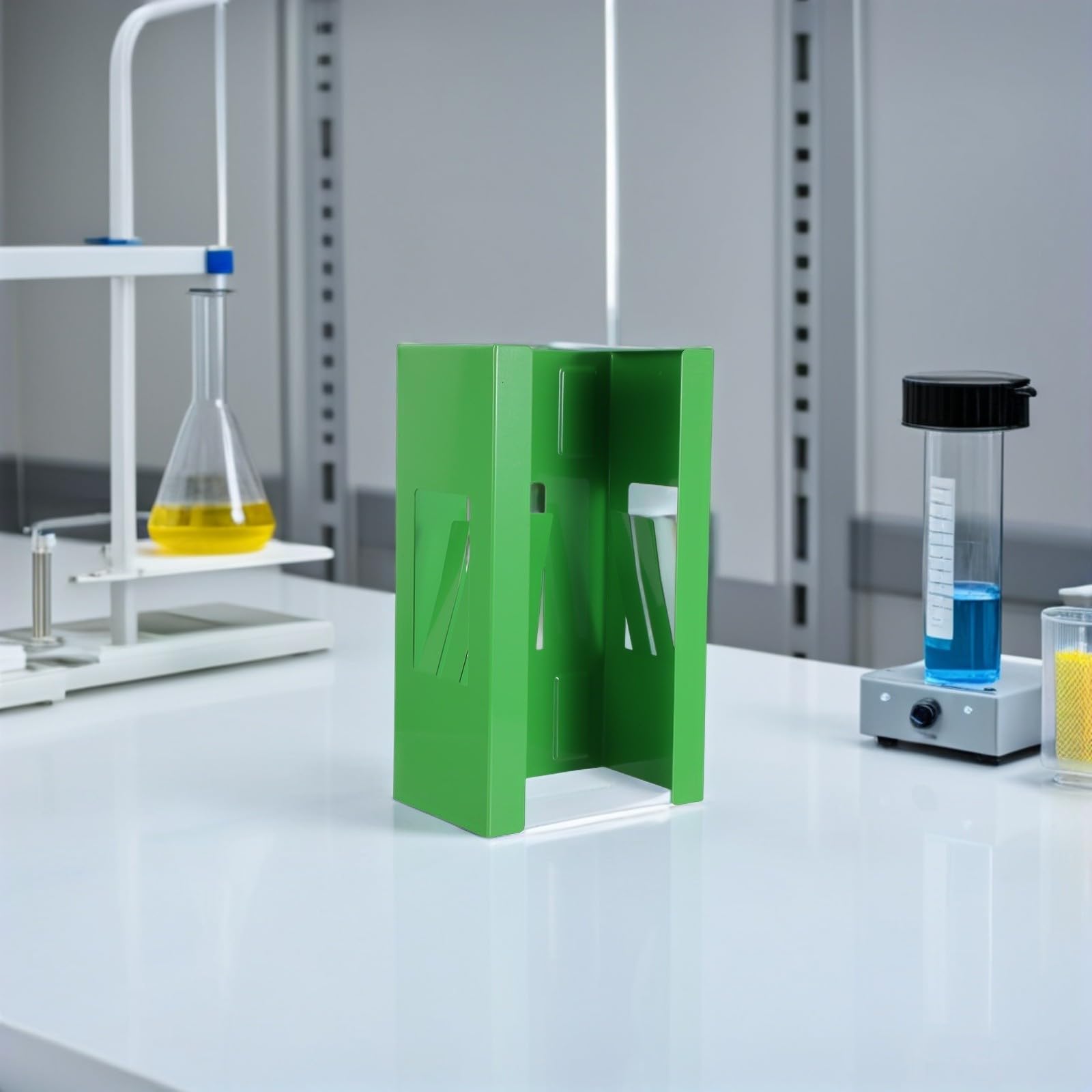 TOPBATHY Supporto Magnetico per Scatola Guanti in Ferro Verde Chiaro Funzione Antiscivolo Efficace, per Ospedali e Laboratori