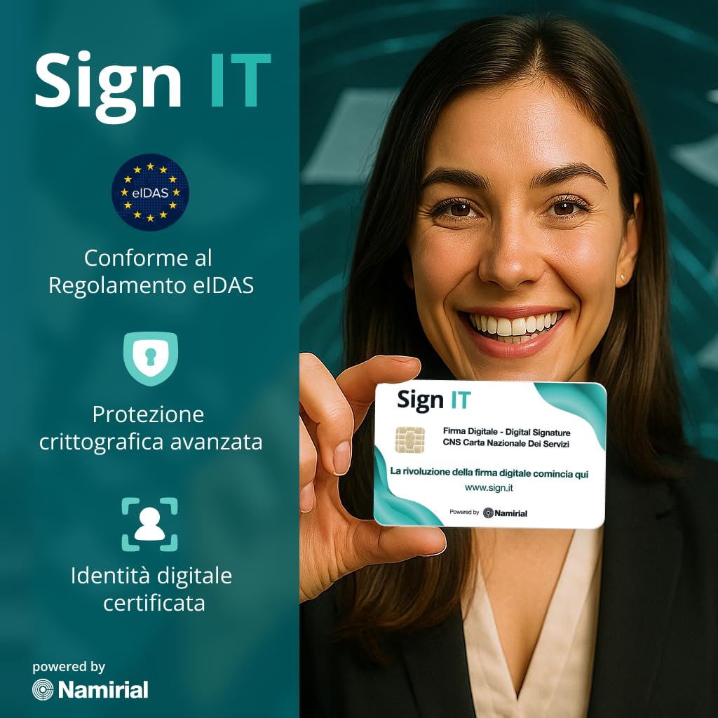 Sign IT Smartcard Firma Digitale Attivazione Online SPID CieID Valida 3 Anni