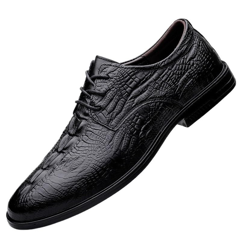 Wedding Men's Leather Oxfords Men's Stylish Wingtip Shoes Men's Comfortable Dress Shoes