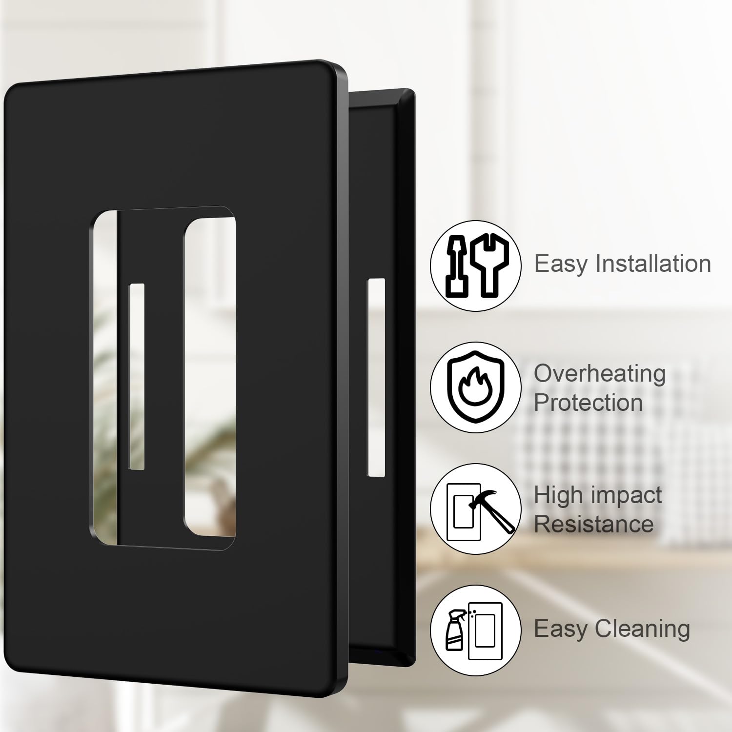 Couvercle De Prise électrique, Couvercle D'interrupteur En Bois Pour