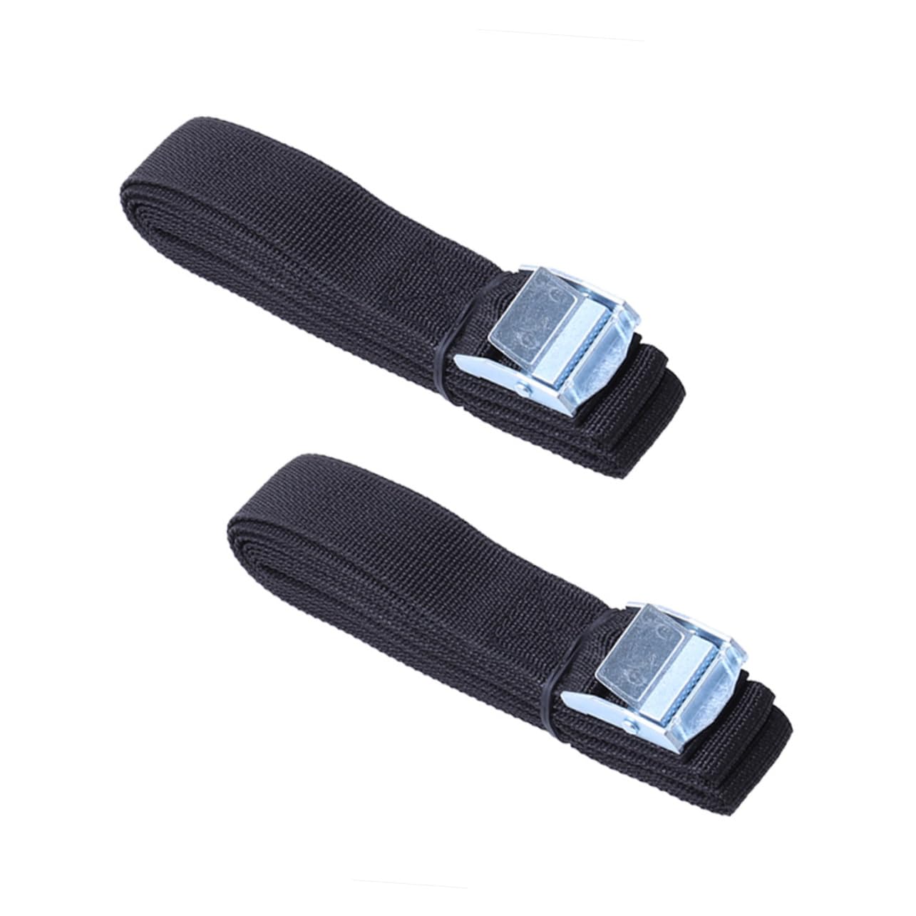 BESTonZON 2Pcs Quick Release Lashing Straps with Buckle Black Nylon Tie Down Straps for Secure Cargo Roof Rack Luggage Kayak and Canoe Transport