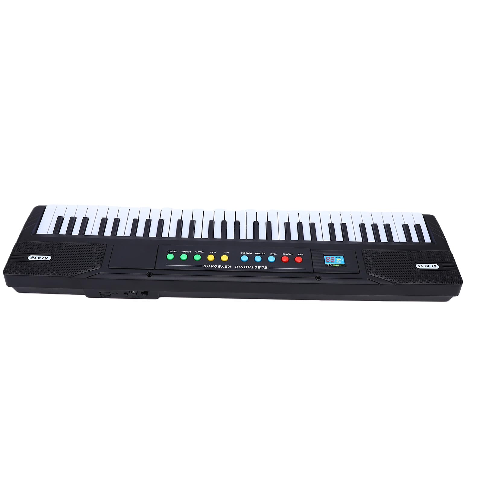 LiebeWH Pianoforte con Tastiera Elettronica a 61 Tasti, Tastiera Musicale Portatile in ABS con modalità di Insegnamento, Riproduzione di Registrazione, Microfono a 8 Toni e 16 Ritmi, per Principianti,