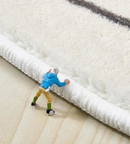 Miniatura 5 de Alfombra moderna con forma geométrica naranja y beige para sala de estar, dormitorio, comedor, alfombra suave Art Deco, alfombra suave para el