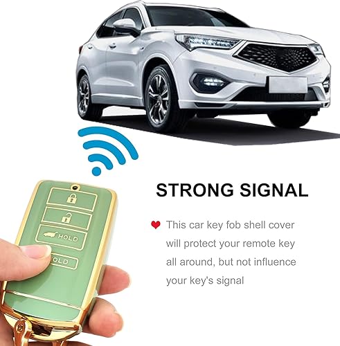 Miniatura 3 de Funda para llavero Acura con llavero de TPU suave compatible con Acura ILX MDX RLX TLX NSX RDX verde