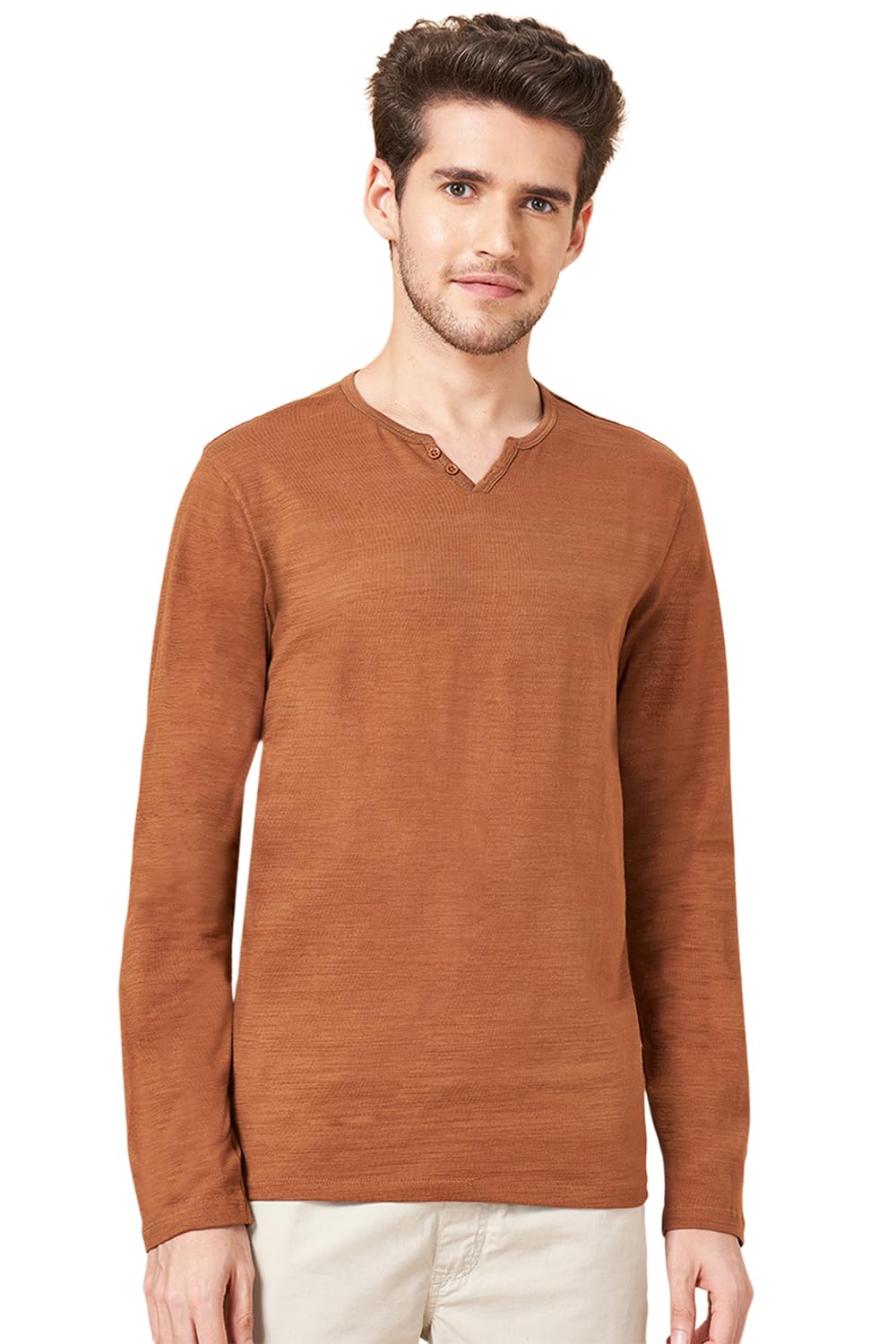 Men's Cotton Solid Slim Fit T-Shirt