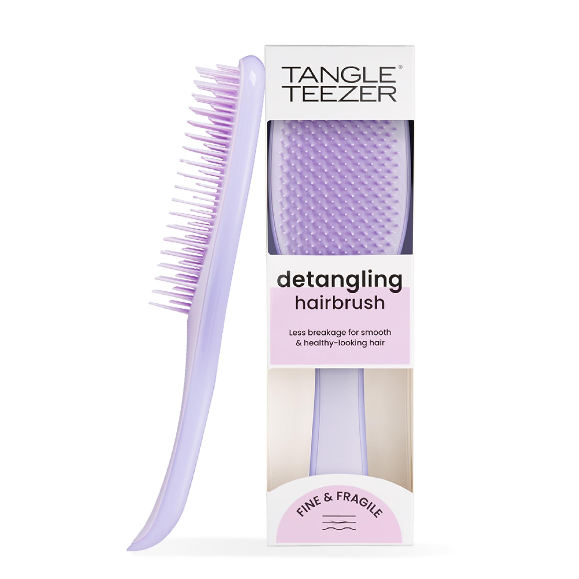 Tangle Teezer | The Fine And Fragile Wet Detangler Hairbrush For Wet & Dry Hair | Color Treated, Fine, Fragile Hair | Hypnotic Heather