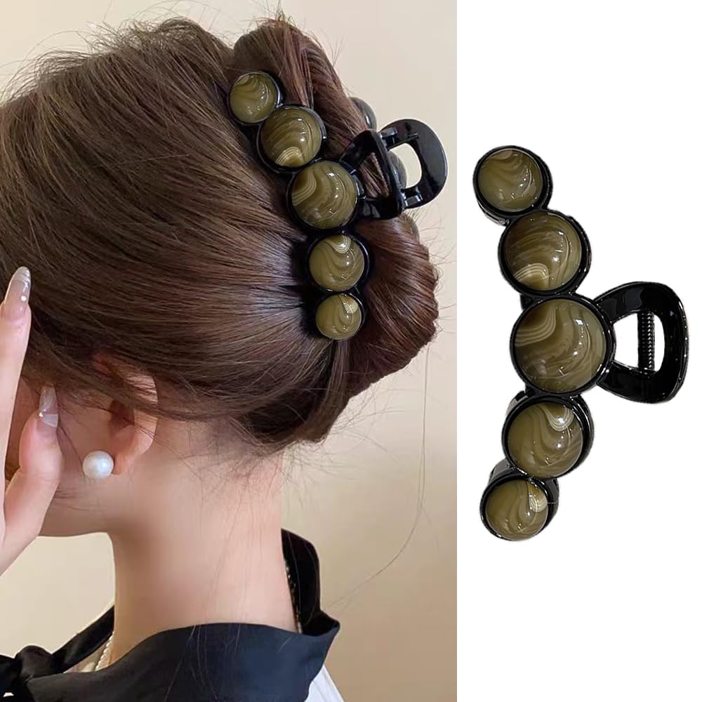 Amazon.com : 1Pcs Pearl Hair Clips Large Acrylic Hair Claw  display picture 3