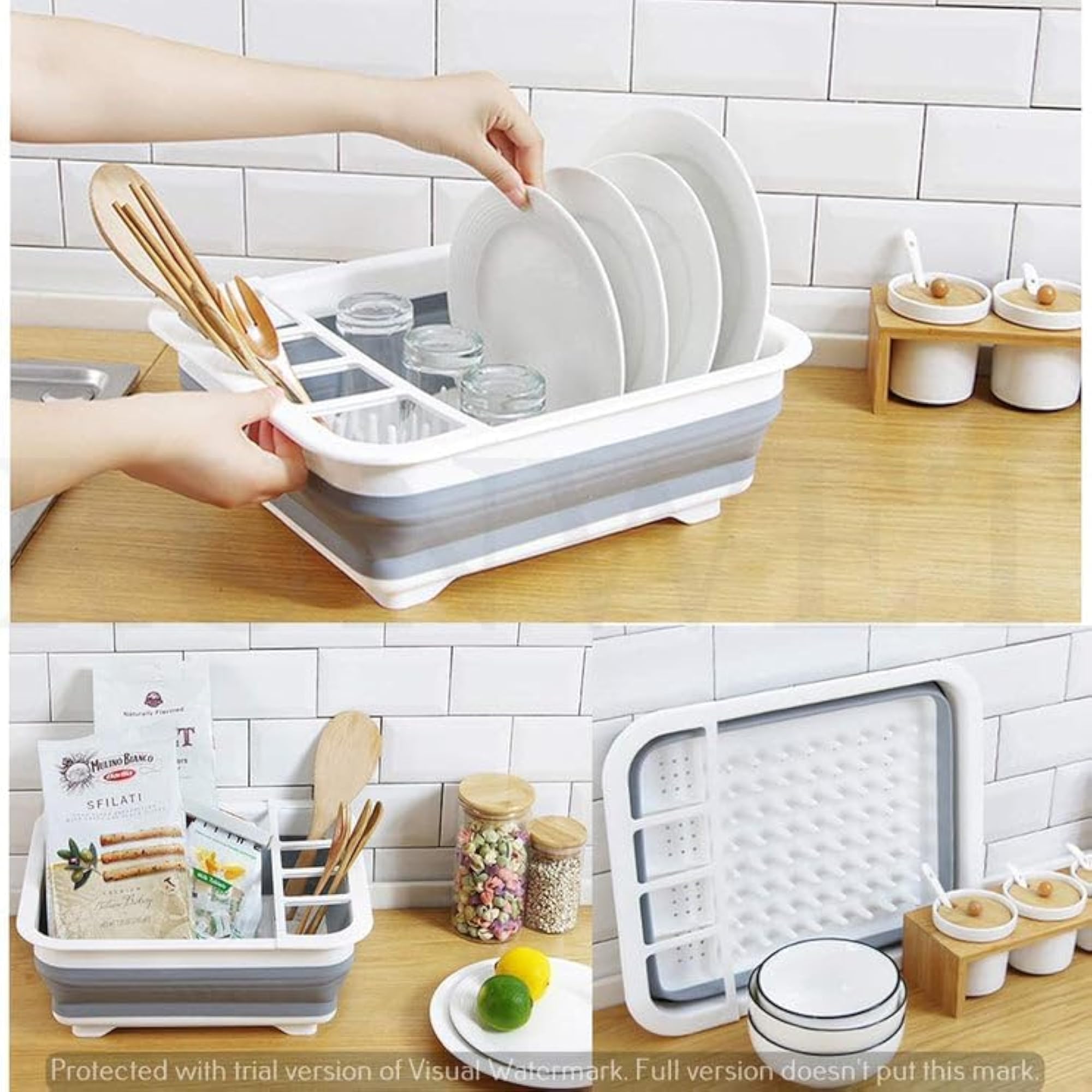 Collapsible Folding Silicone Dish Drying Rack