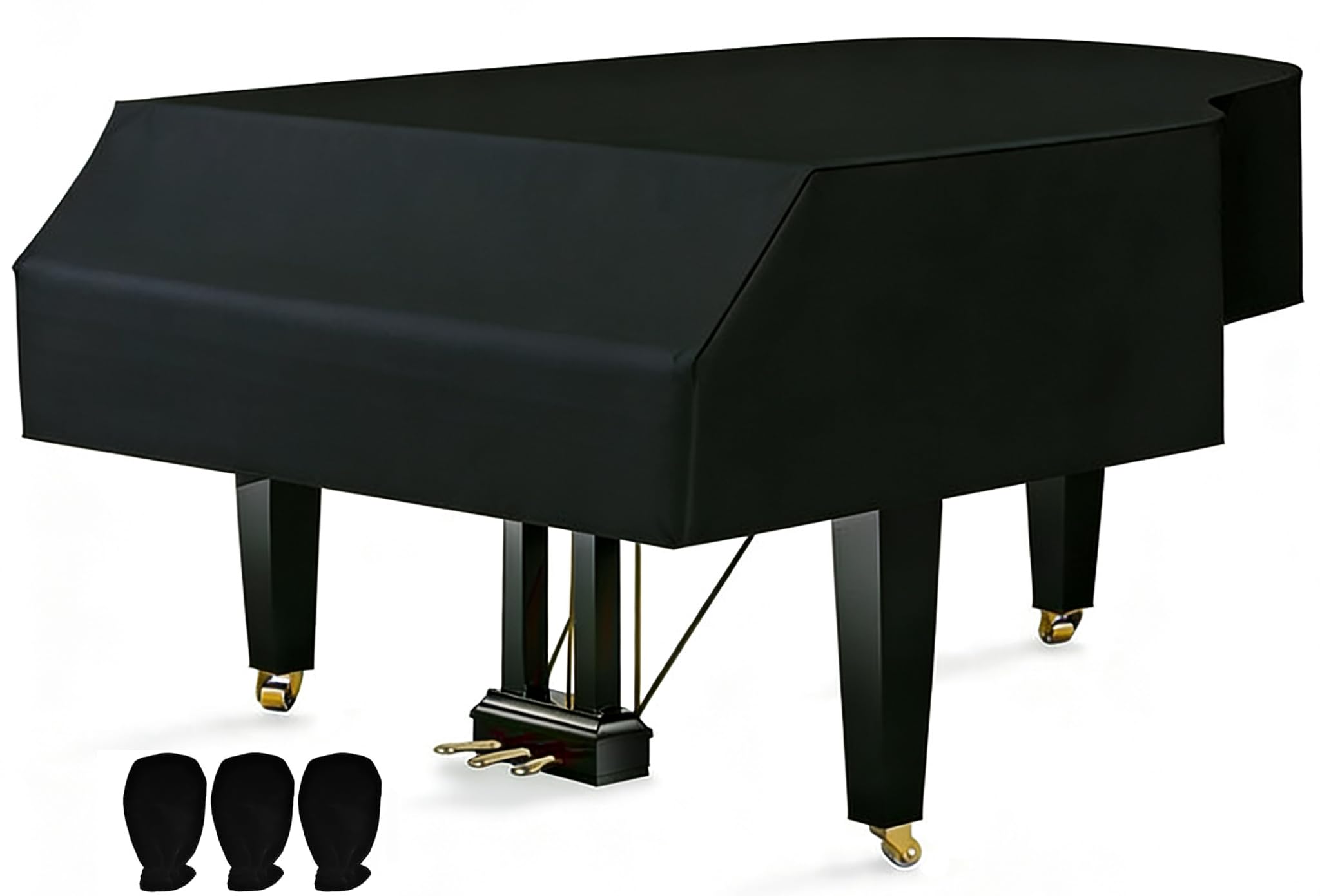 Copertura per pianoforte a coda impermeabile e umidità, doppia copertura antipolvere in pelle, antipolvere, antigraffio, copertura per pianoforte a coda (160 cm)