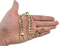 Vista 34 de HAHIYO Correa metálica de cadena para bolso de 43.3' de oro para bolso cruzado, bandolera y bolso de mano, cómoda y plana de 0.4' de ancho, extra