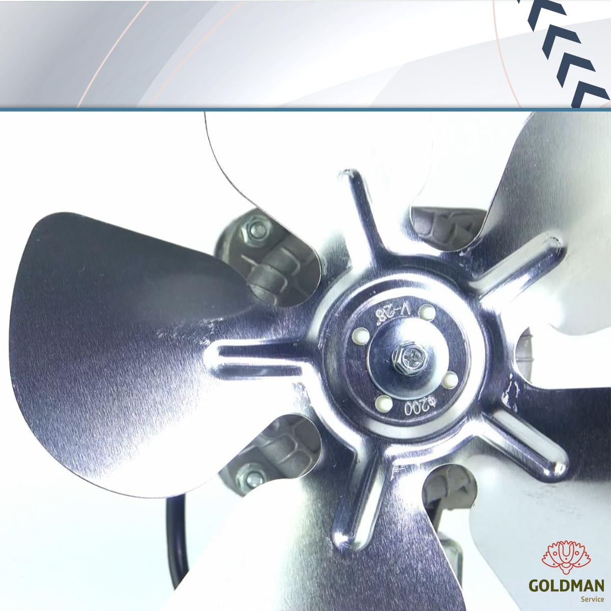 GOLDMAN SERVICE | Recambio Aspas Metálicas de Aluminio para Motor Fan Ventilador Botellero | Compatible Grandes Marcas | Diámetro Ø200mm