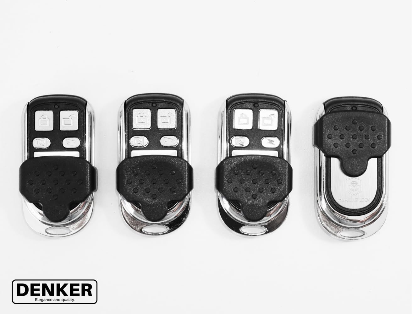 DENKER Cerradura de puerta inteligente electrónica Control remoto con 4 controles remotos para el hogar Sistema de control de acceso de seguridad invisible Herramientas de robo