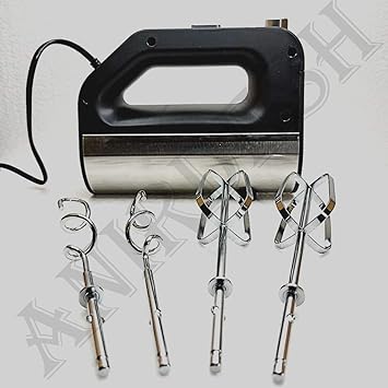 Anirdesh 500W Electric Handheld Mixer with 5 Speed Egg, Cream, Jam Beater Machine with Dough Hooks