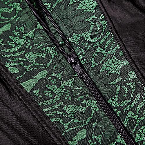 Image of Women's Lace up Gothic Jacquard Shoulder Straps Tank Overbust Shaper Corset Bustiers Top
