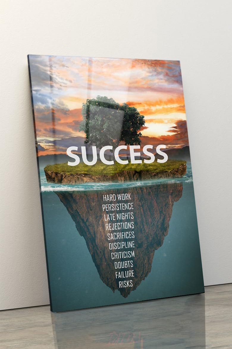 AREDE Quadro da parete stampato su plexiglass 60 x 40 cm – Testo motivazionale – Stampa artistica di alta qualità su vetro acrilico – Decorazione murale per soggiorno, camera da letto, ufficio