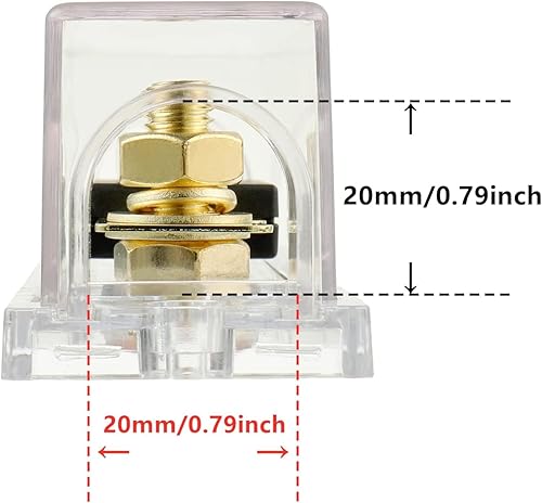 Miniatura 6 de BOJACK Soporte de fusibles ANL de calibre 024 y fusibles ANL de 80 amperios para bloque de fusibles AWG de calibre 0, 2, 4, 8, caja de fusibles,