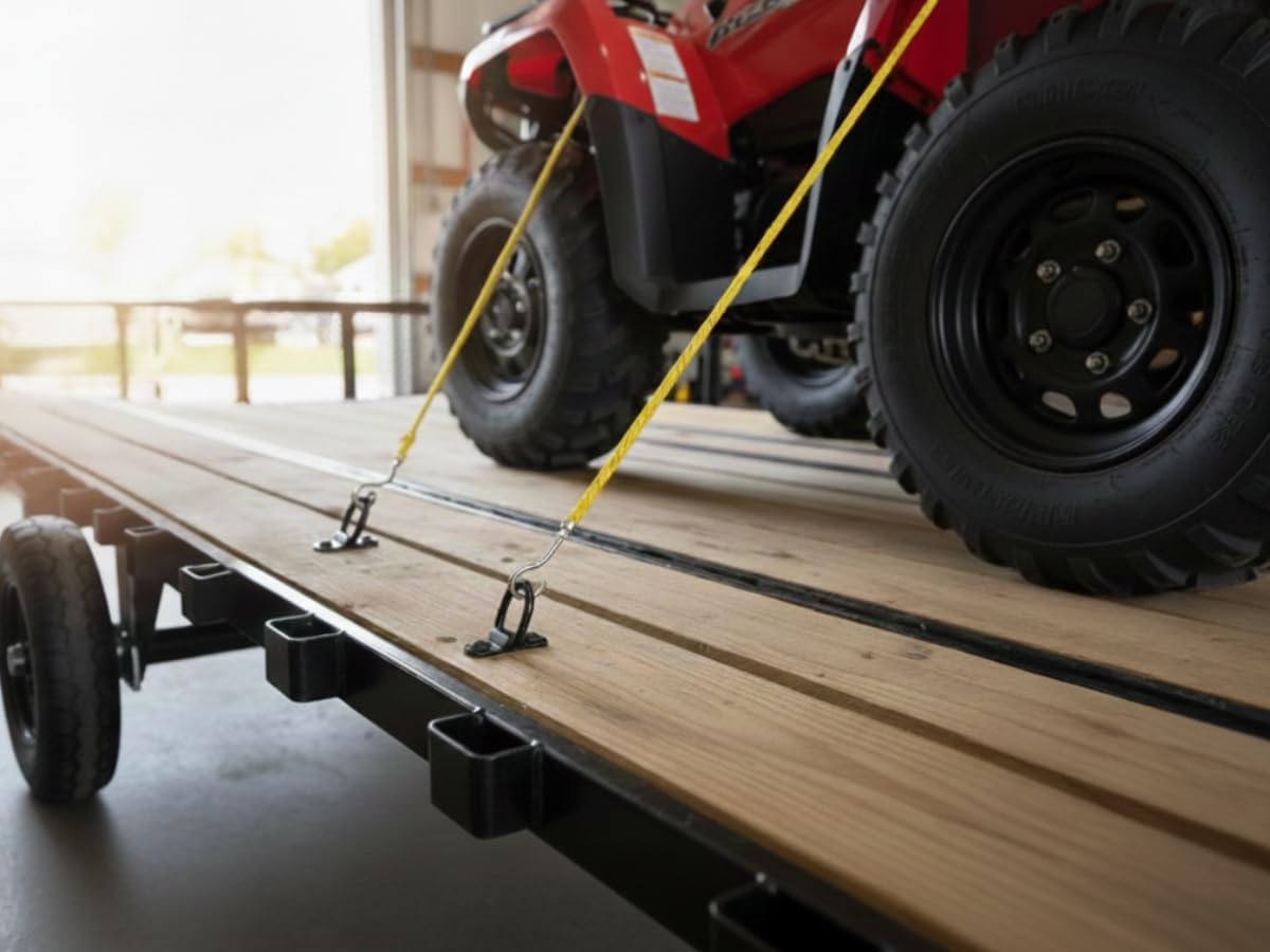 Cavo 6 PCS 1/4" Steel D-Ring Tie Down Anchors with Screws, 2400 lbs Heavy Duty Lashing Rings for Trailer Pickup Van ATV SUV RV Boat Motorcycle, Cargo Surface Mount Hooks, Trucks Bed Anchors, Black - Image 6