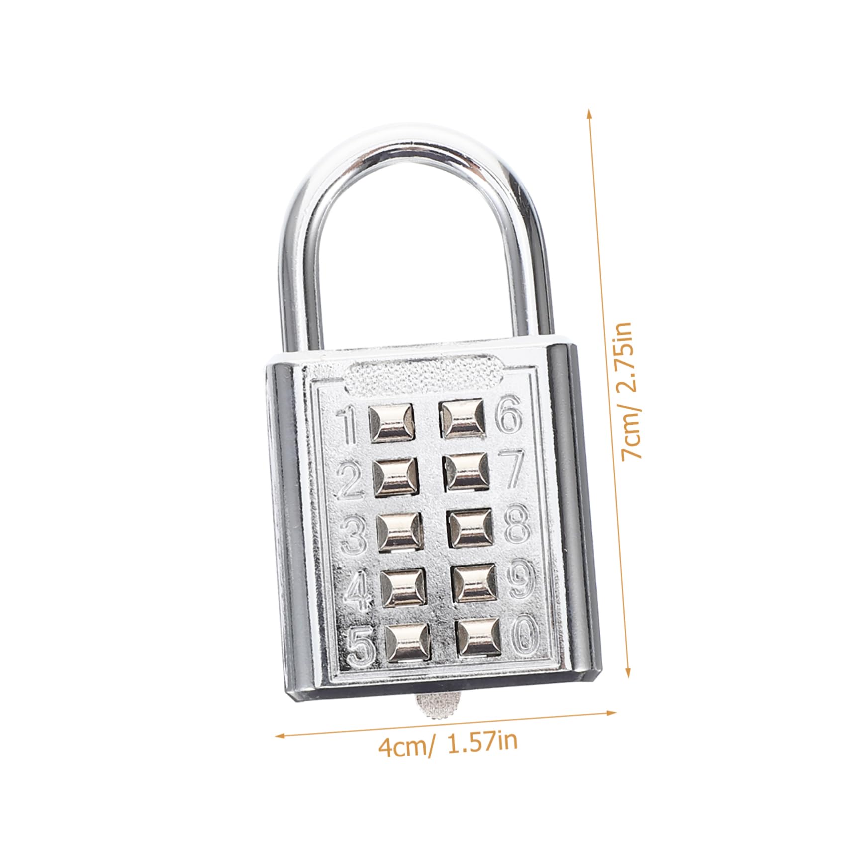 LALAFINA Resettable Combination Lock Weatherproof Metal Padlock for Lockers Gym Gates and Outdoor Use Lightweight Portable Design for Easy Carrying