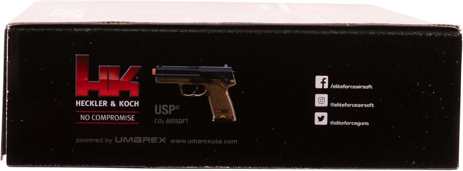 HK Heckler & Koch USP CO2 Powered 6mm BB Pistol Airsoft Gun, Standard Action, Dark Earth Brown