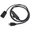 VANTIYAUS OBDII to HDMI Monitor Cable Plug, Black Diagnostic Interface Connector Fit for Edge CS2 CTS2 CTS3 Replace H00008000