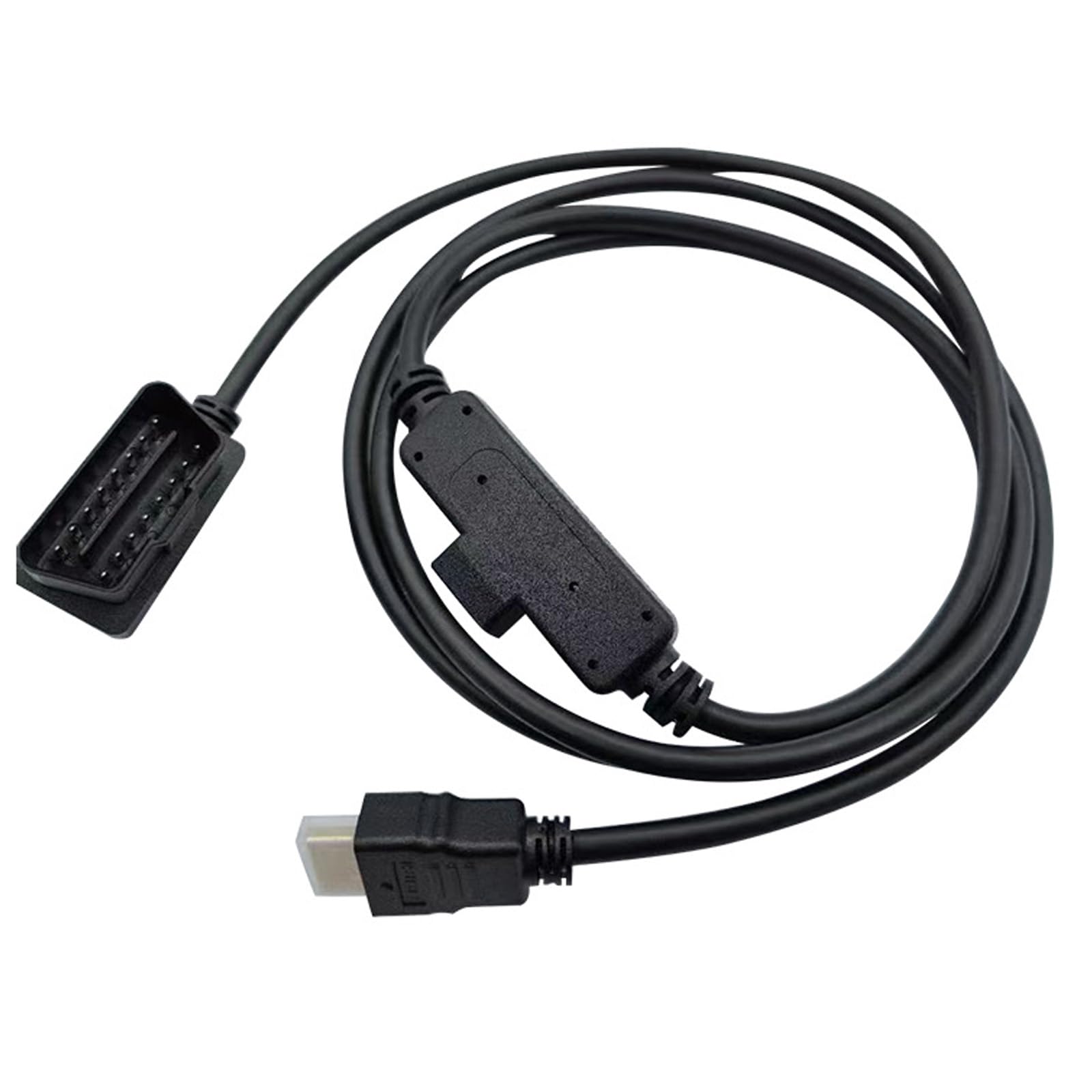 VANTIYAUS OBDII to HDMI Monitor Cable Plug, Black Diagnostic Interface Connector Fit for Edge CS2 CTS2 CTS3 Replace H00008000