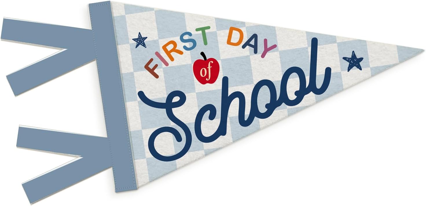 First Day of School Sign Banner Felt Flag,
