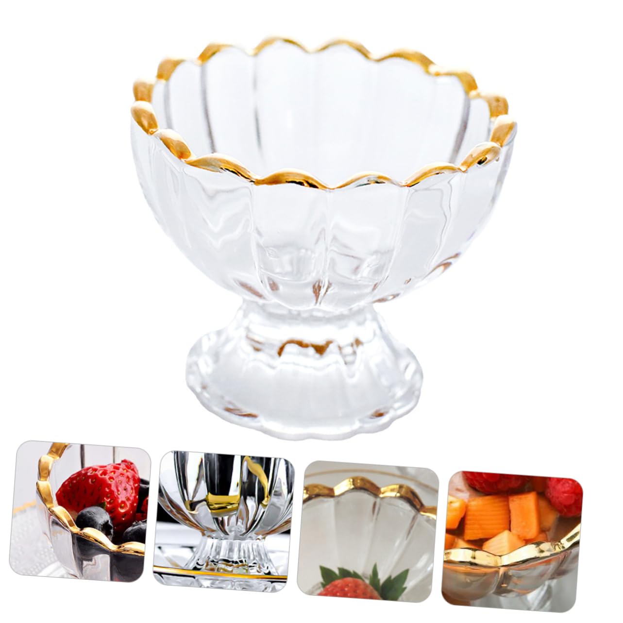Garneck 3 Pz Coppa Gelato Bicchieri Da Gelato Ciotola Di Punch Bicchieri Trasparenti Dessert Ciotolina Coppette Gelato Tazze Del Deserto Tazza Di Budino Decorazioni Di Frutta Bicchiere