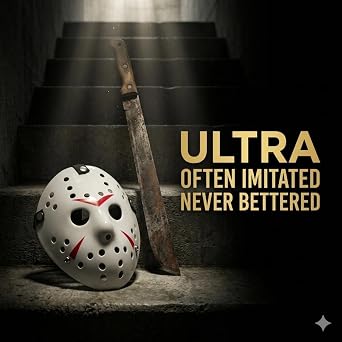 Ultra Hockey Mask Horror Costume Accessory for Adults Halloween Cosplay