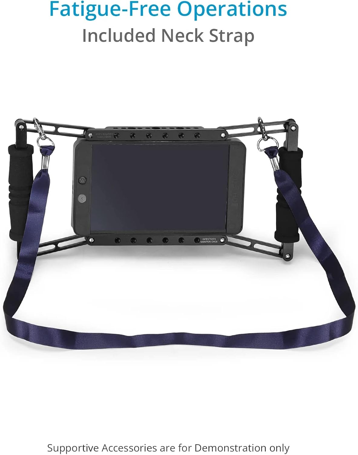 PROAIM Director's Cage for 4”-7” LCD Camera Monitors. Integrated Battery Plate, Neck Strap & Handgrips. Wireless Monitoring Solution (P-DMC-01)
