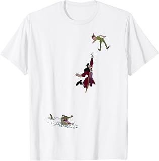 Disney Peter Pan Hook Falling To The Alligator T-Shirt