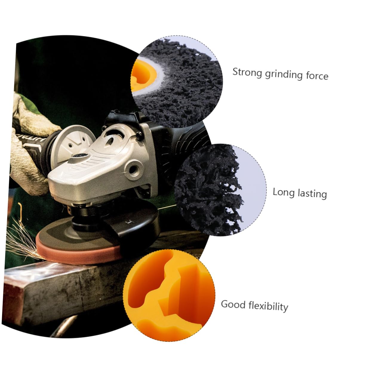 ABOOFAN Polishing Tool for Angle Flaps Grinding Wheel Lightweight for Metal Fiberglass Plastic