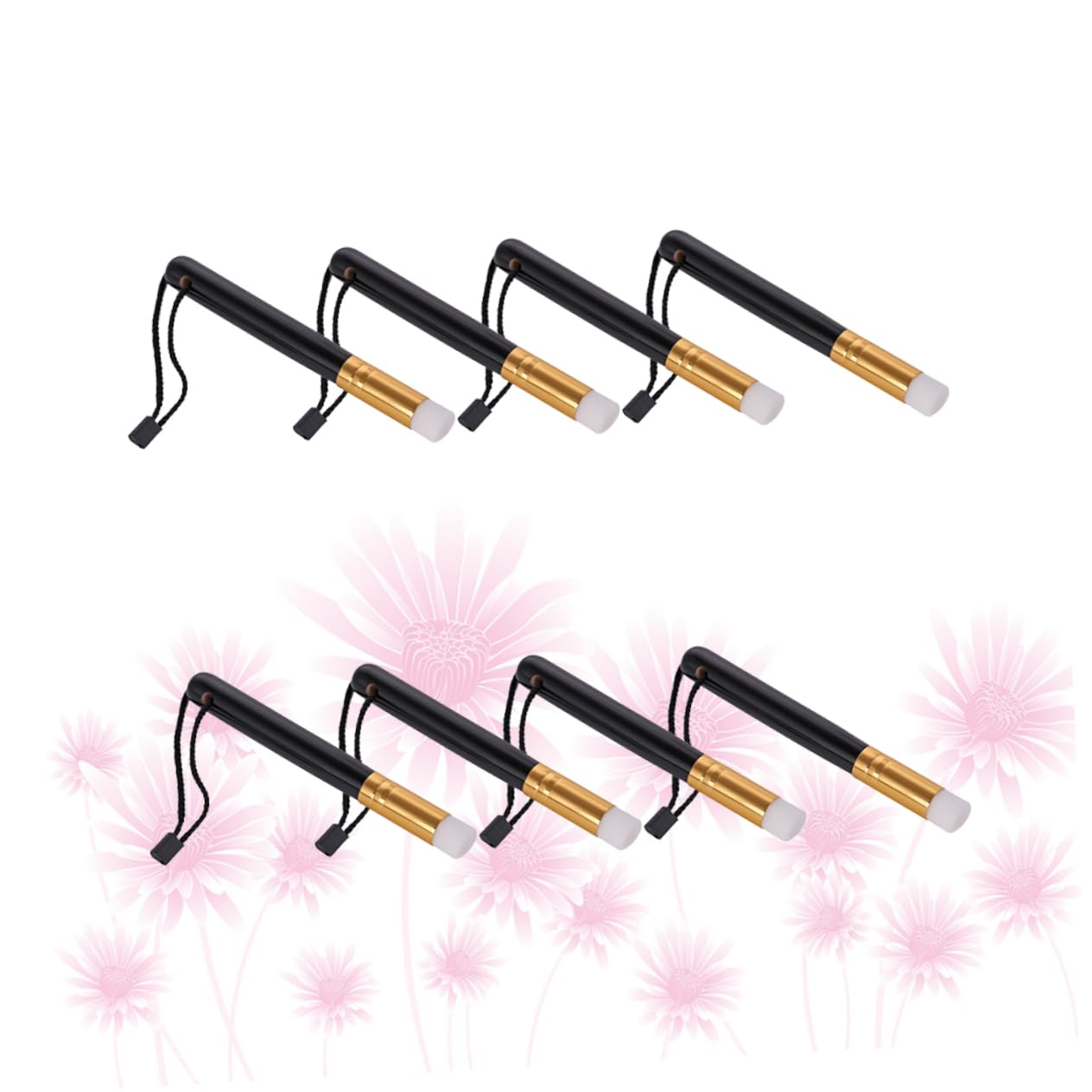 PartyKindom False Eyelash Cleaning Brush Set 8 Pieces Makeup Face Cleaner for Grafting Lashes Delicate Eyelid Brush