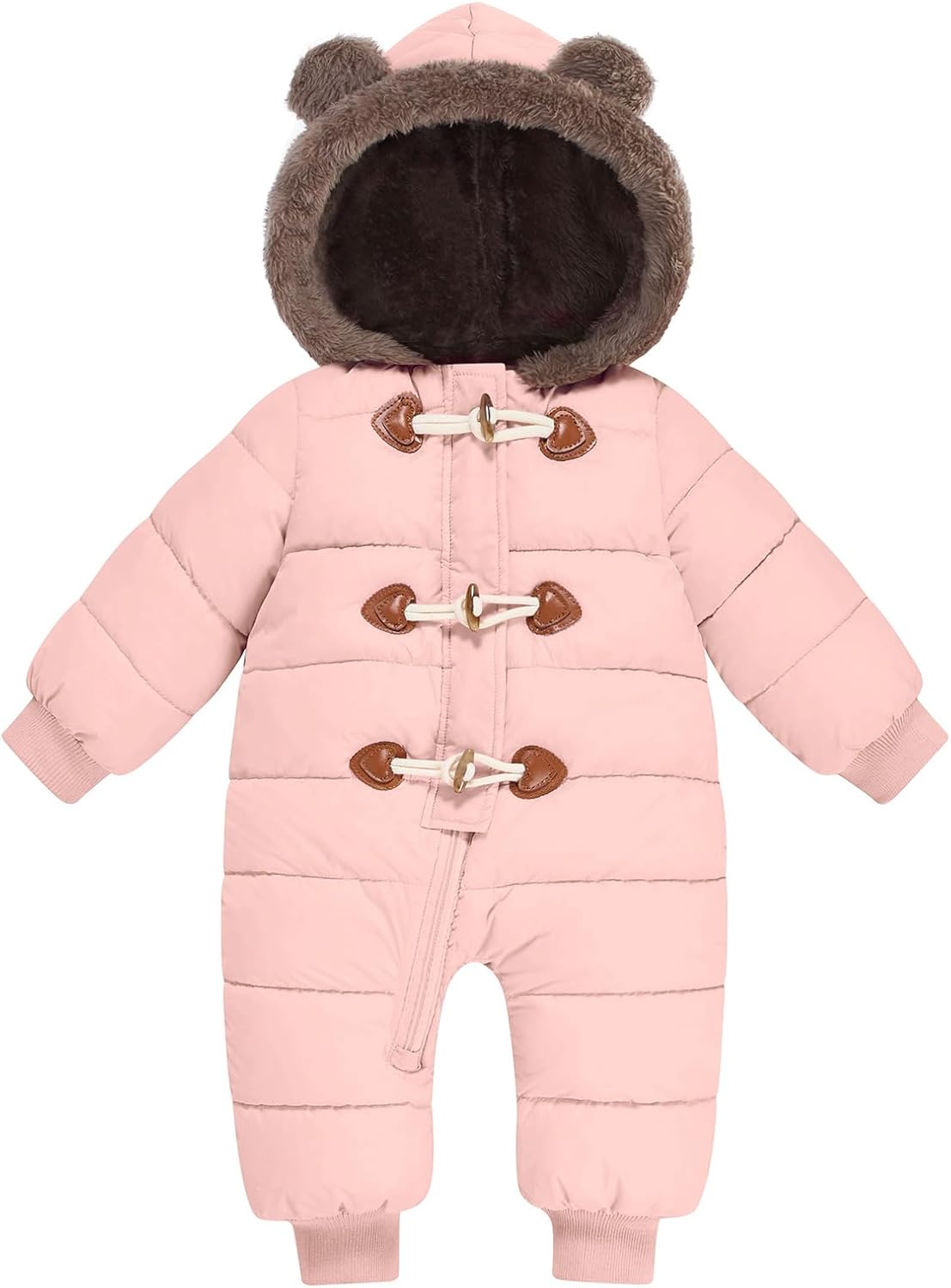 Belovecol Baby Boys Girls Snowsuit Toddler Snow Suit with Zipper Winter Warm Jumpsuit Coat for 3-24 Months