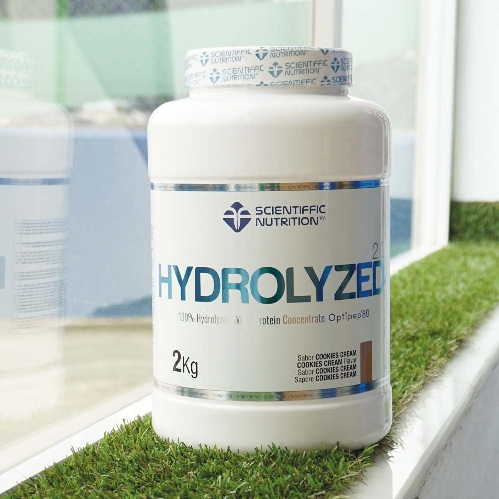 Scientiffic Nutrition - Hydrolyzed, Proteína de Suero de Leche Hidrolizada, Whey Protein en Polvo, Rápida Absorción y Fácil Digestión, Promueve el Crecimiento Muscular - Sabor Cookies, 2kg.