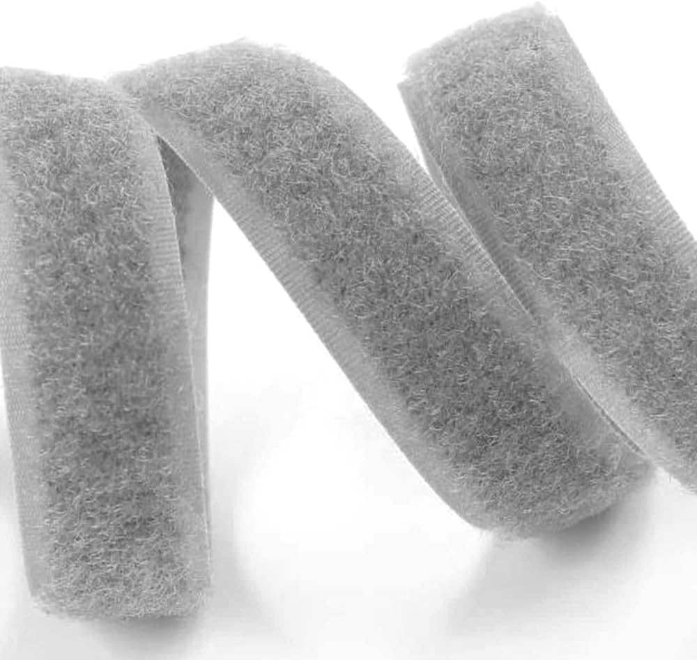 Cinta de gancho y bucle gris claro para coser con gancho y lazo para coser – 1 Yd. x 0.8 pulgadas