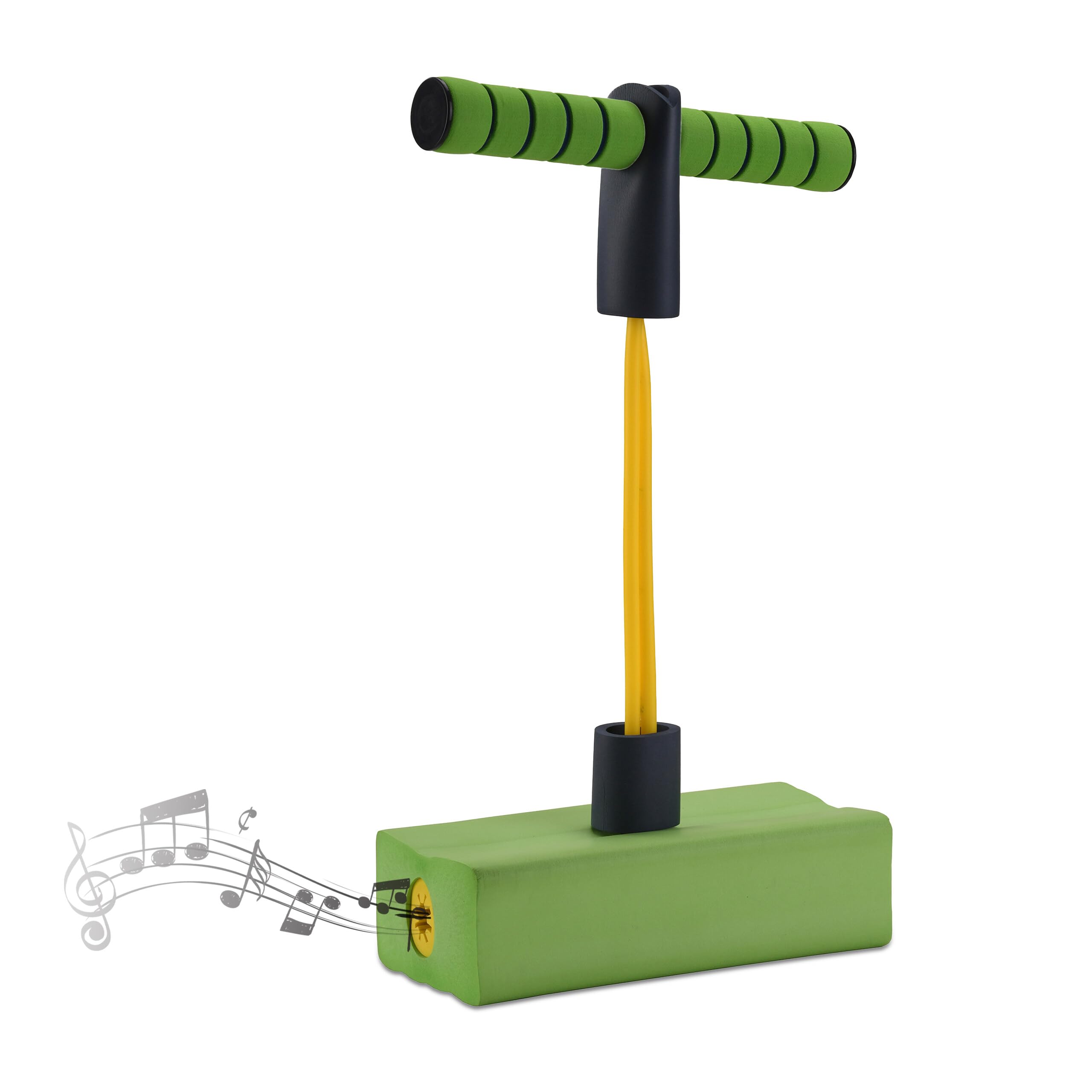 Relaxdays Pogo Jumper for Kids, Outdoor Bouncing Toy with Squeaker, Foam, Up to 80kg, Green, 42x22x10cm