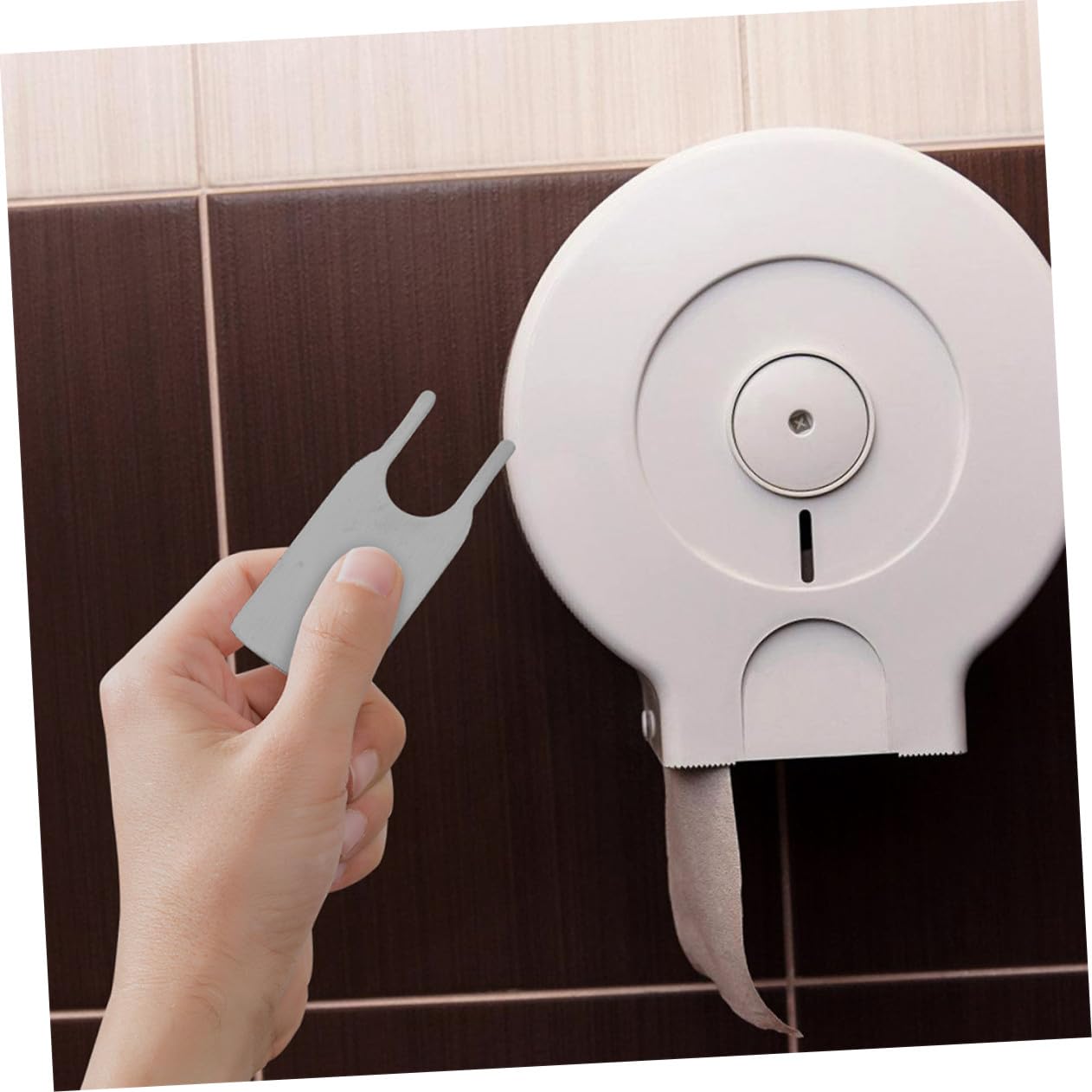 5 Series Llaves para Dispensadores De Papel Higiénico Y Toallas Hierro Resistente para Uso Comercial Apertura Fácil Y Duradera Diseño para Baños Eficientes Y Seguros 2 Piezas*5