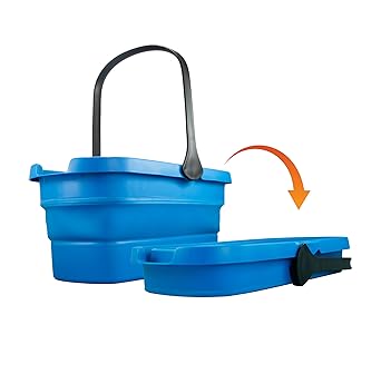 Unger Professional 3-Gallon Collapsible Bucket Household Cleaning Supplies, Wash Bucket, Bucket for Cleaning, Small Bucket, Washing Buckets with Handles, Water Bucket, Storage Bucket Organizer