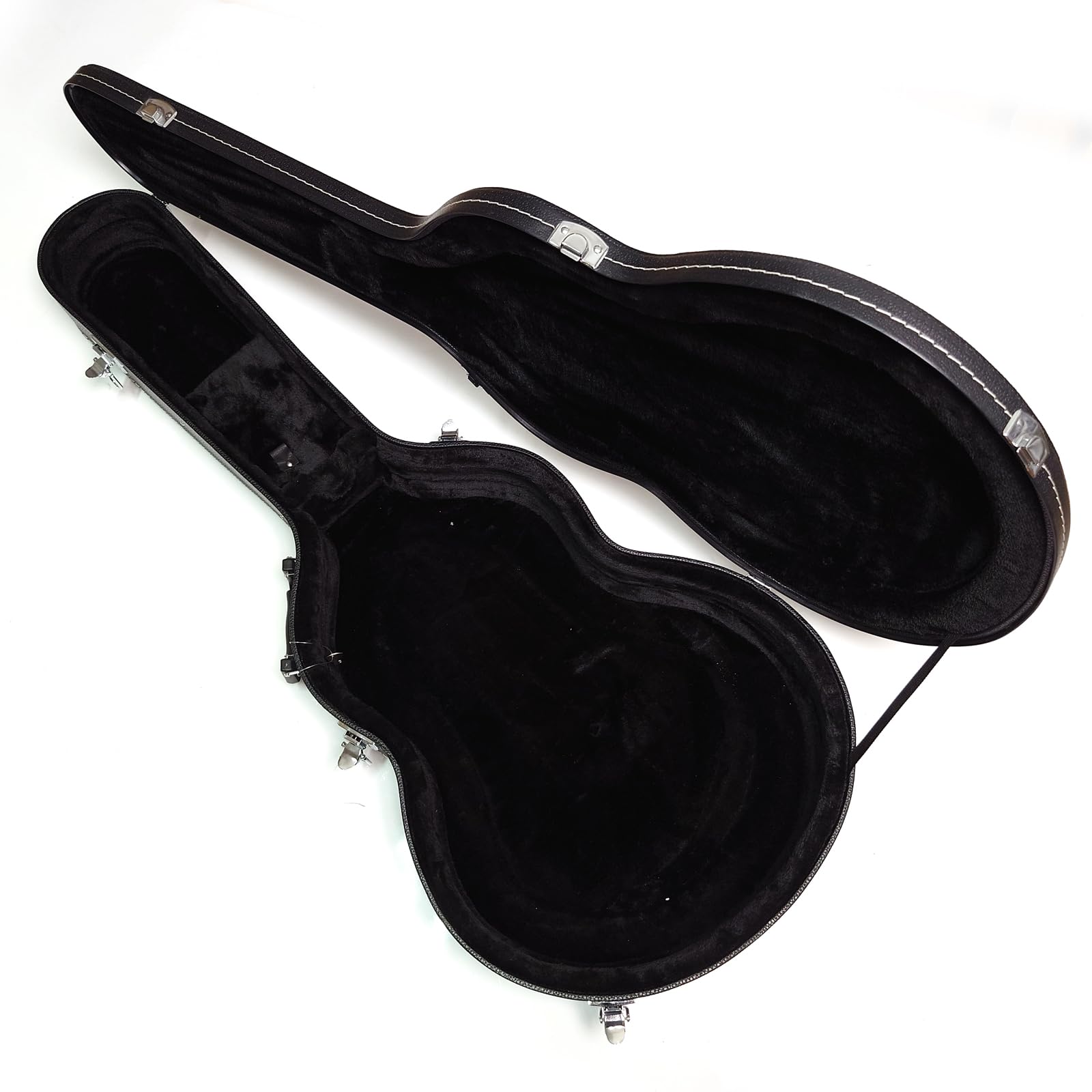Custodia per chitarra elettrica premium per Gibson Les Paul, custodia rigida con interno in peluche, impermeabile, scomparto portaoggetti (D-nero), D-nero, D-nero
