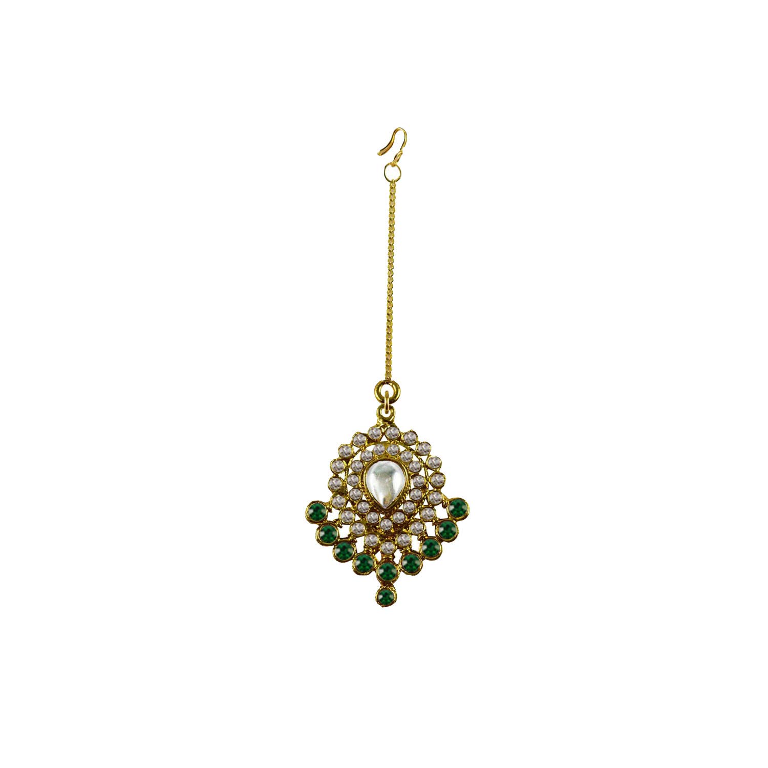 vidhya kangan Women's Regular Fit Solid en Stone Studd Brass Mang Tika (Multicolor) (man549)-picture-10